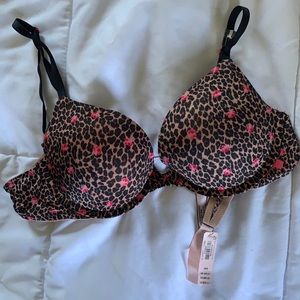 Victoria’s Secret leopard rose print bra